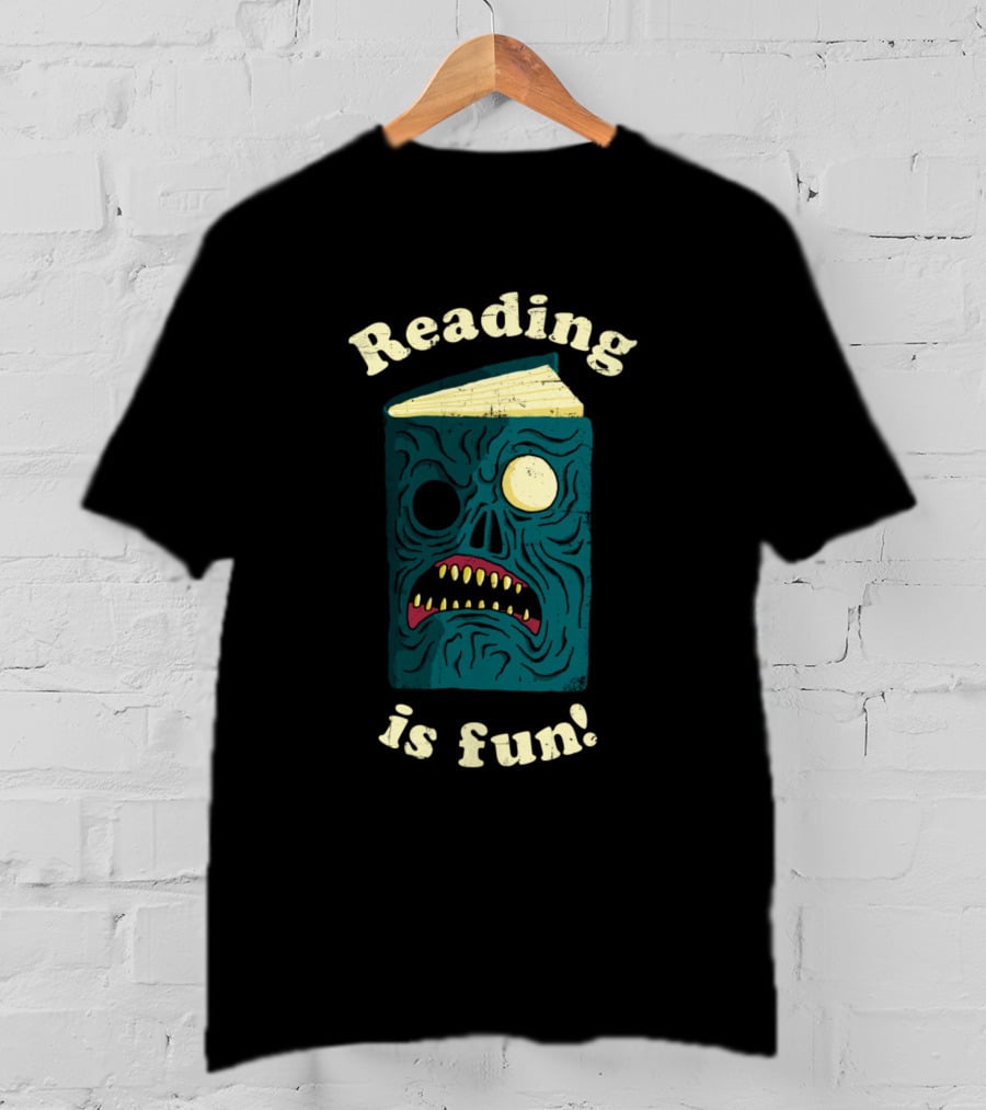 Reading Is Fun With Evil Dead Necronomicon Book T-Shirt
