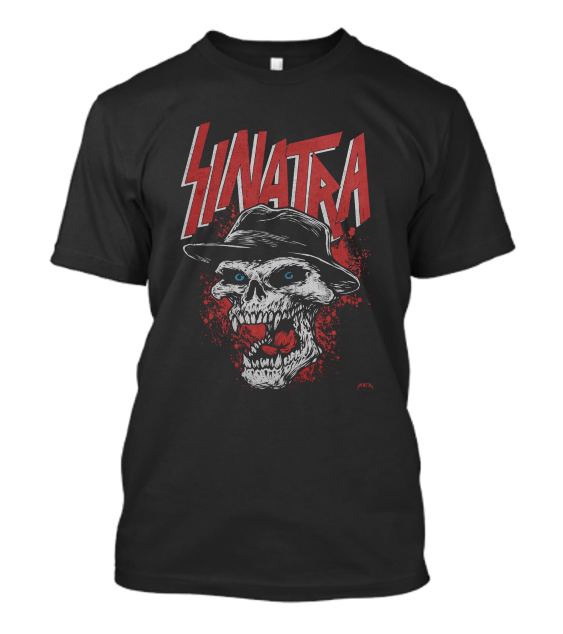 SINATRA Skull In Fedora Shooo Bee Doo Bee Doom T-Shirt