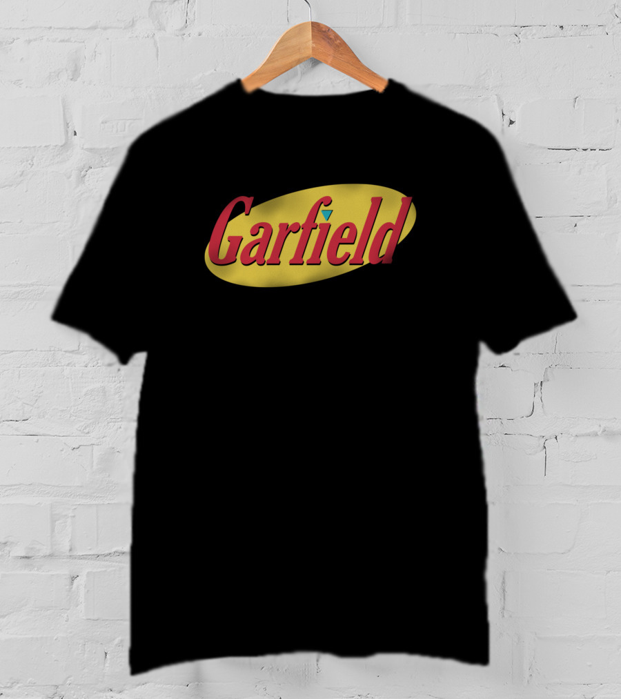 Garfield Meets Seinfeld Logo Crossover T-Shirt