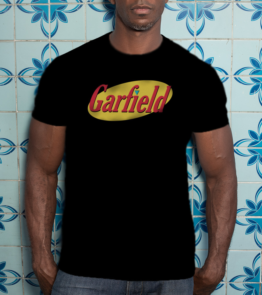 Garfield Meets Seinfeld Logo Crossover T-Shirt