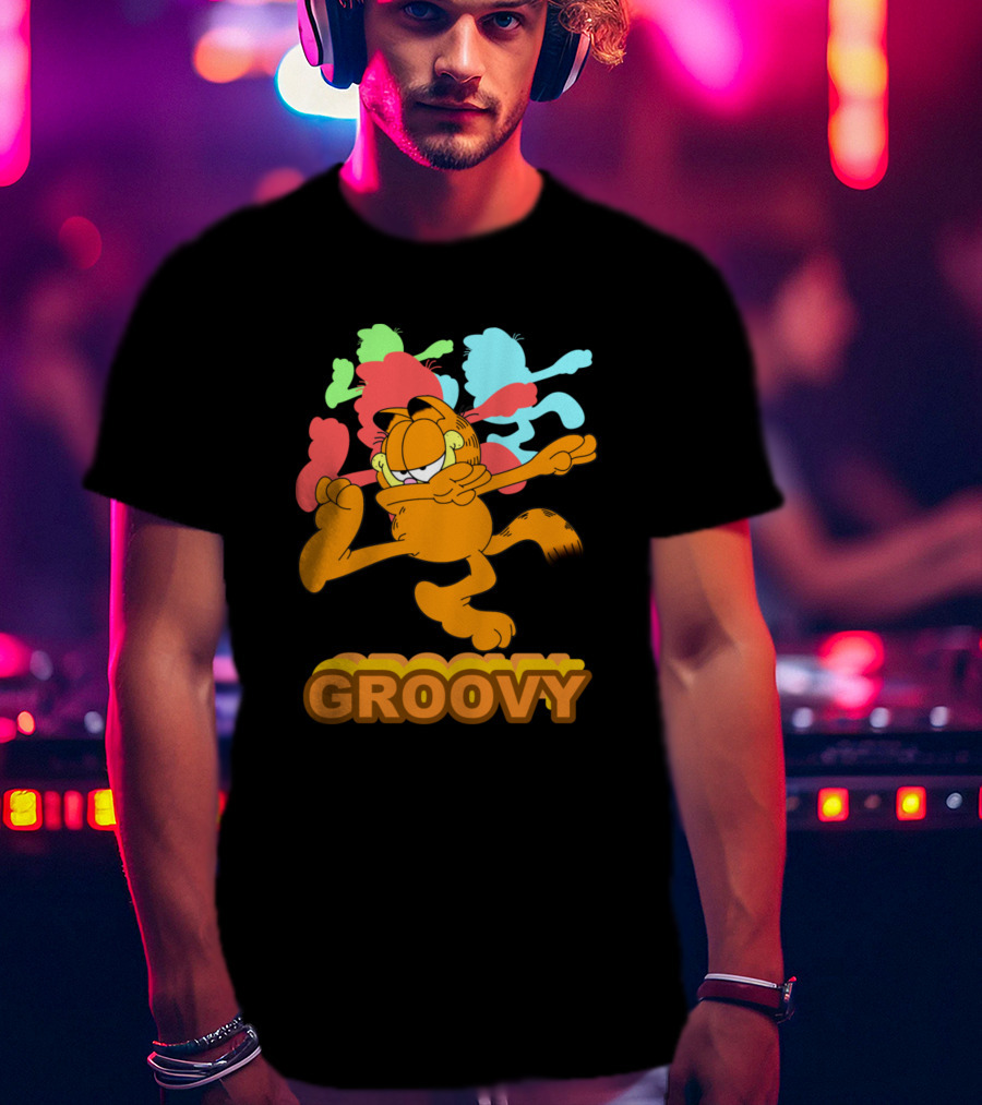 Garfield Groovy Vibe Retro Colors T-Shirt