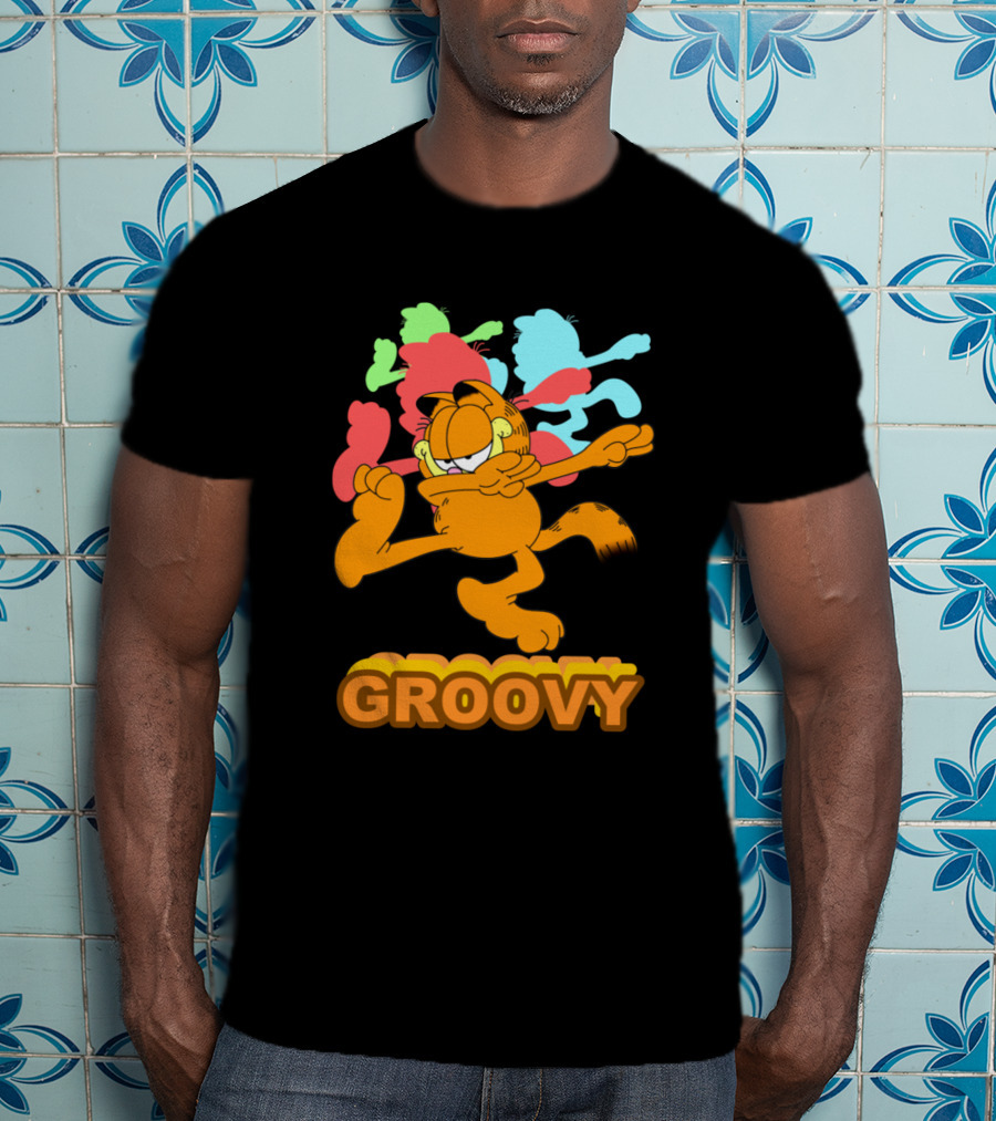 Garfield Groovy Vibe Retro Colors T-Shirt