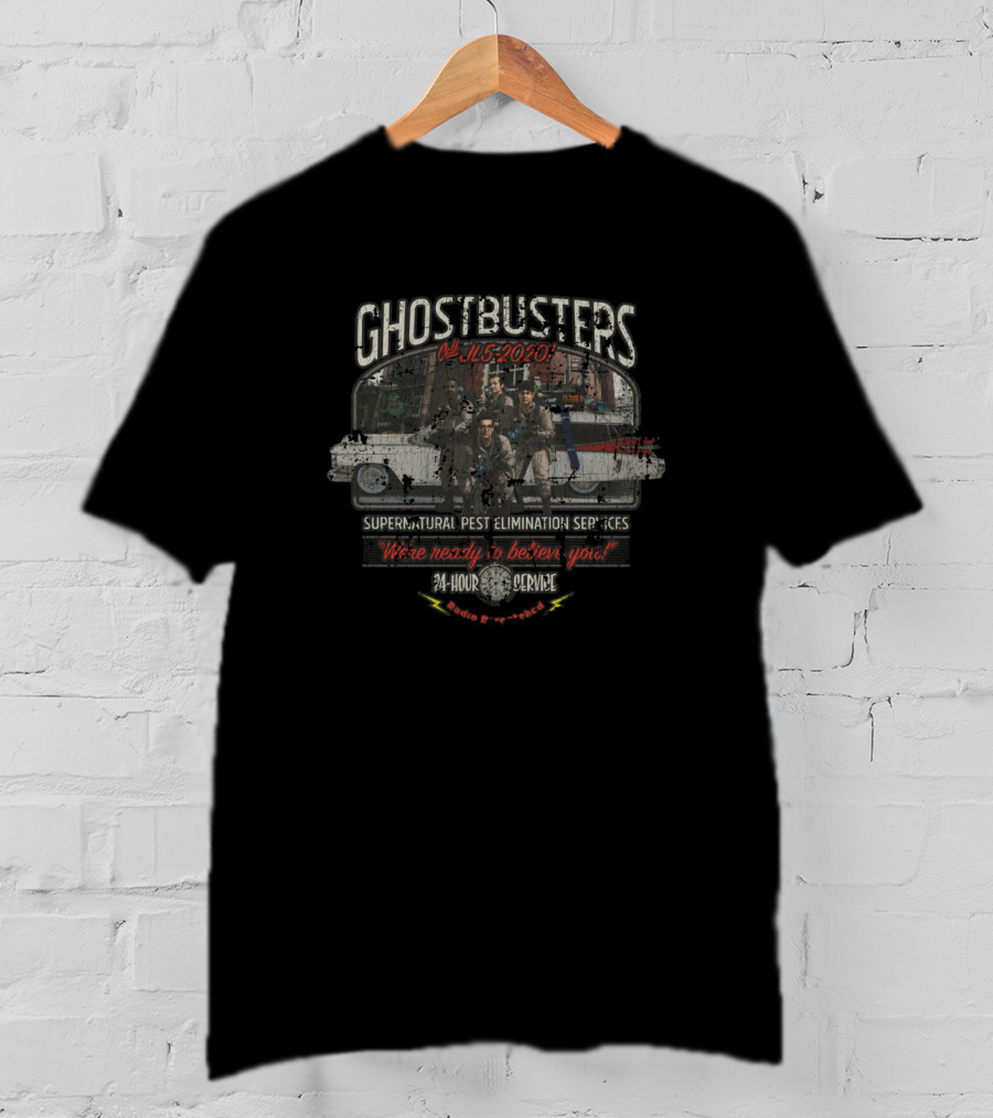 Ghostbusters New York City Supernatural Pest Elimination Services 24-Hour Service T-Shirt