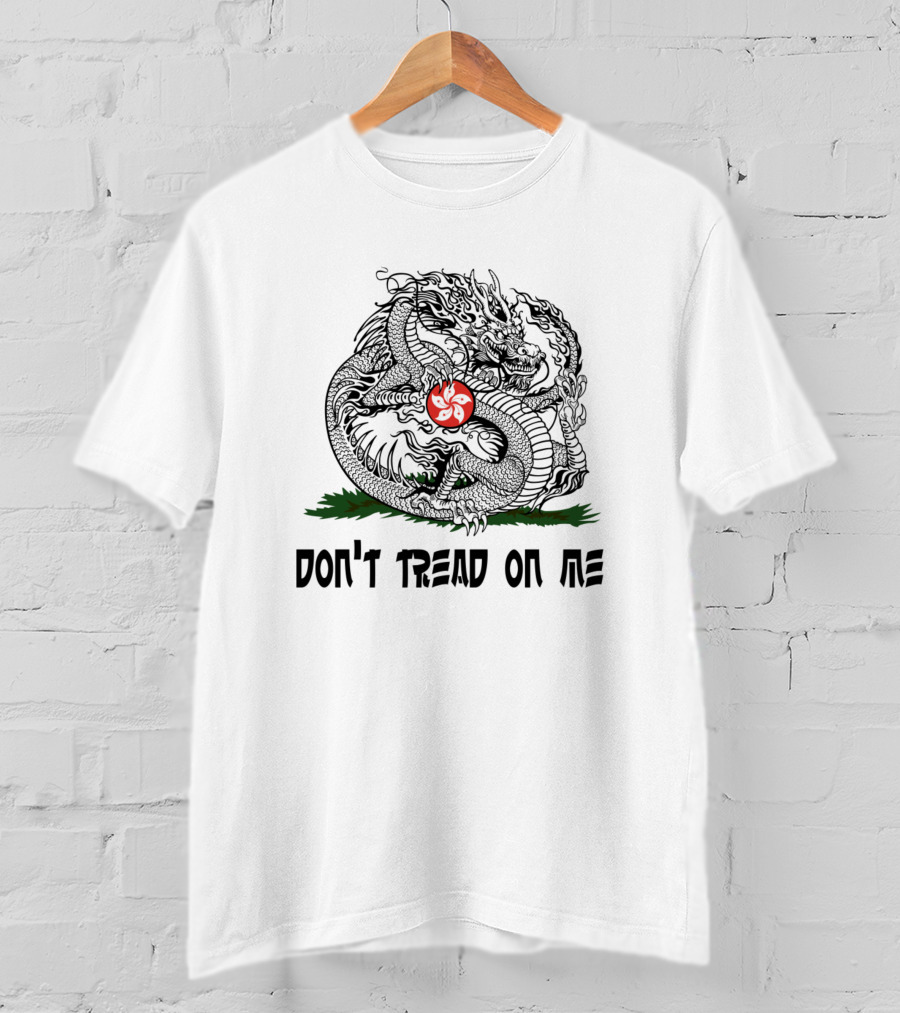Don't Tread On Me Hong Kong Dragon Hong Kong Flag T-Shirt
