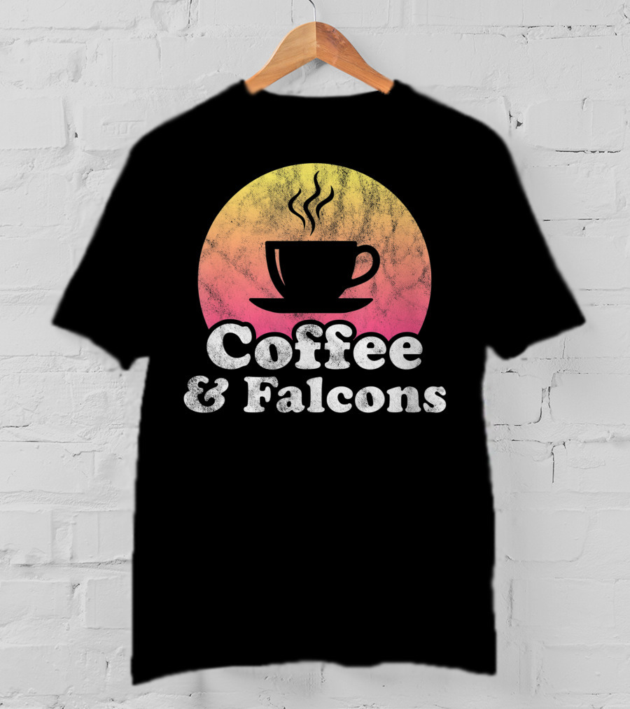 Coffee And Falcons Falcon Retro Style Cup T-Shirt