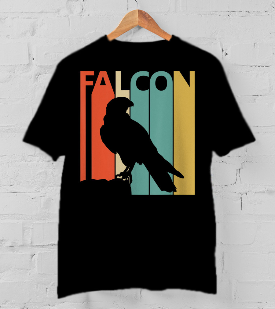 FALCON Safari Zoo Animal Silhouette Retro Stripes T-Shirt