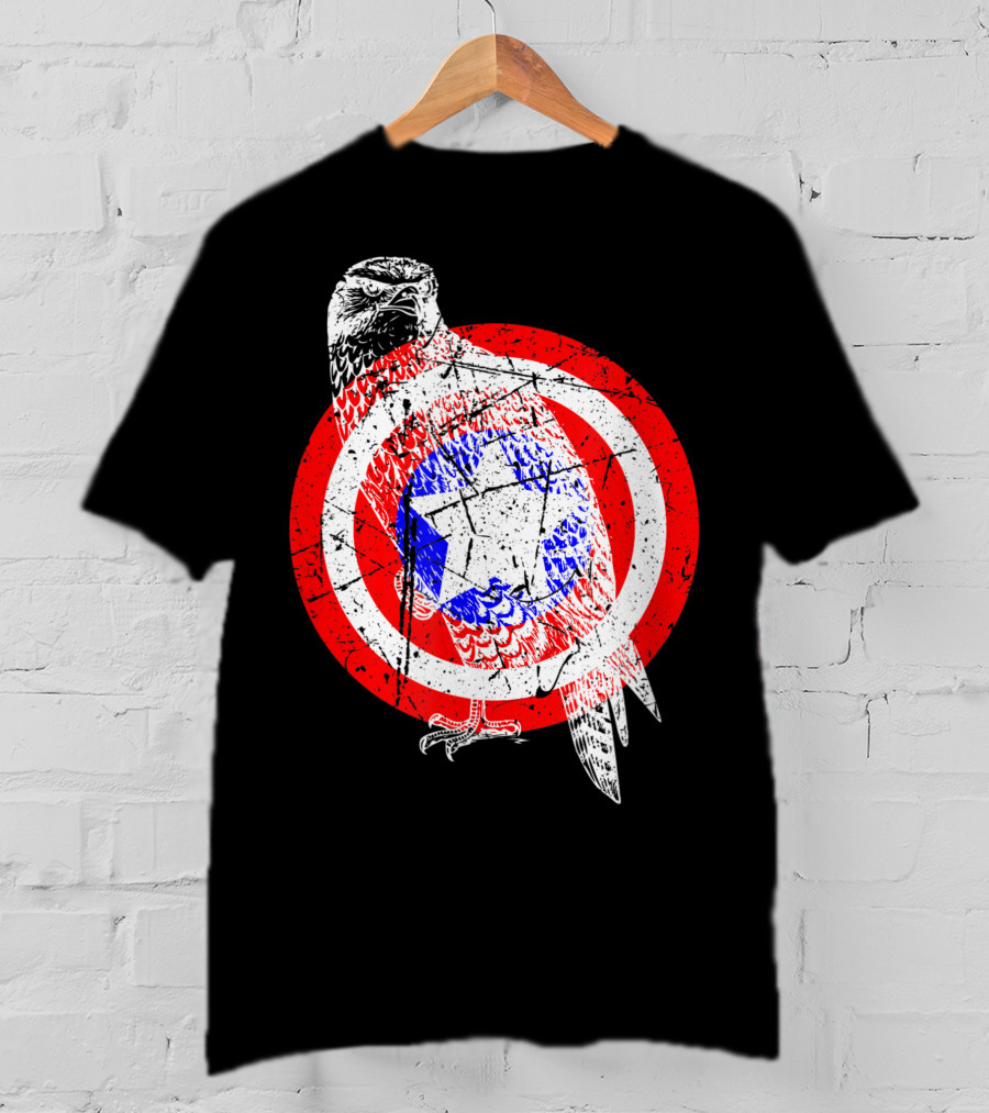 Falcon Shield Star Emblem America T-Shirt