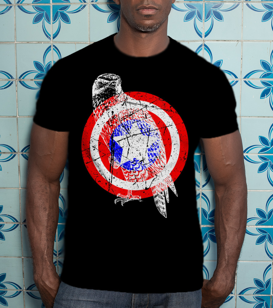 Falcon Shield Star Emblem America T-Shirt