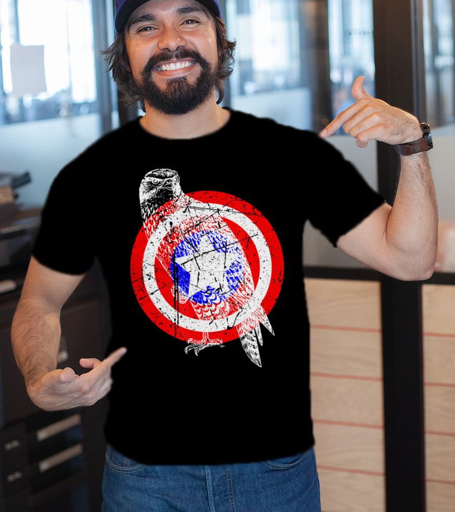 Falcon Shield Star Emblem America T-Shirt