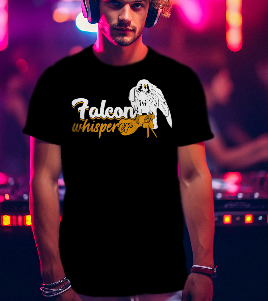 Falcon Whisperer Falconer’s Companion Bird Glove Emblem T-Shirt