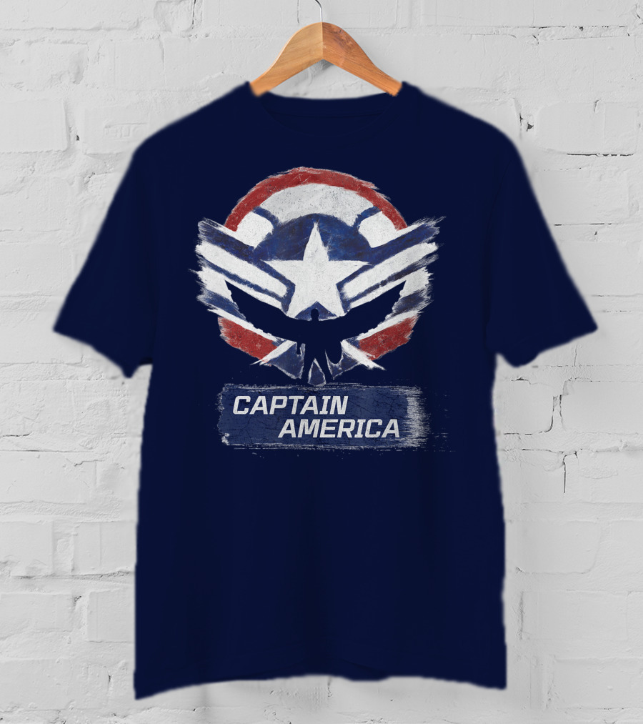 Marvel The Falcon The Winter Soldier Captain America Shield Chalk T-Shirt