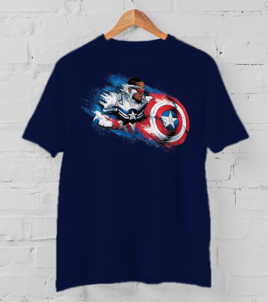 Marvel The Falcon Winter Soldier Captain America Shield Action T-Shirt