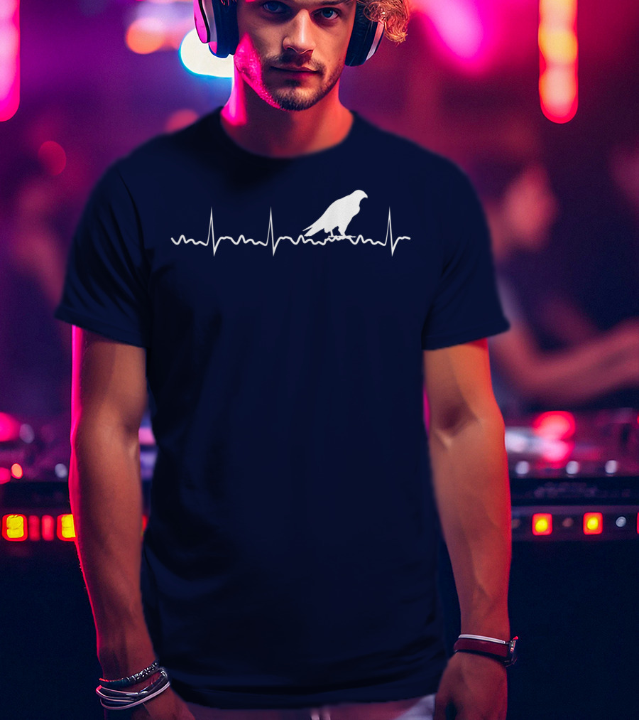 Peregrine Falcon Bird Heartbeat Pulse Animal T-Shirt