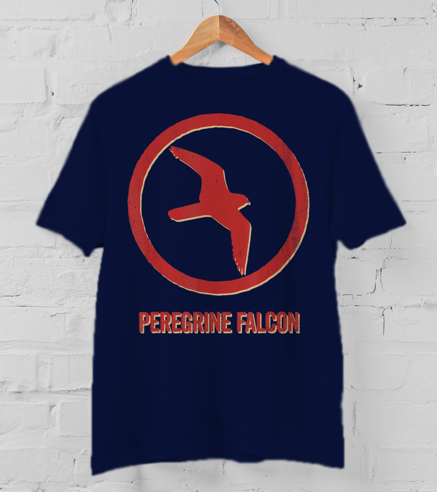 Peregrine Falcon Lover Vintage Style Animal Emblem T-Shirt