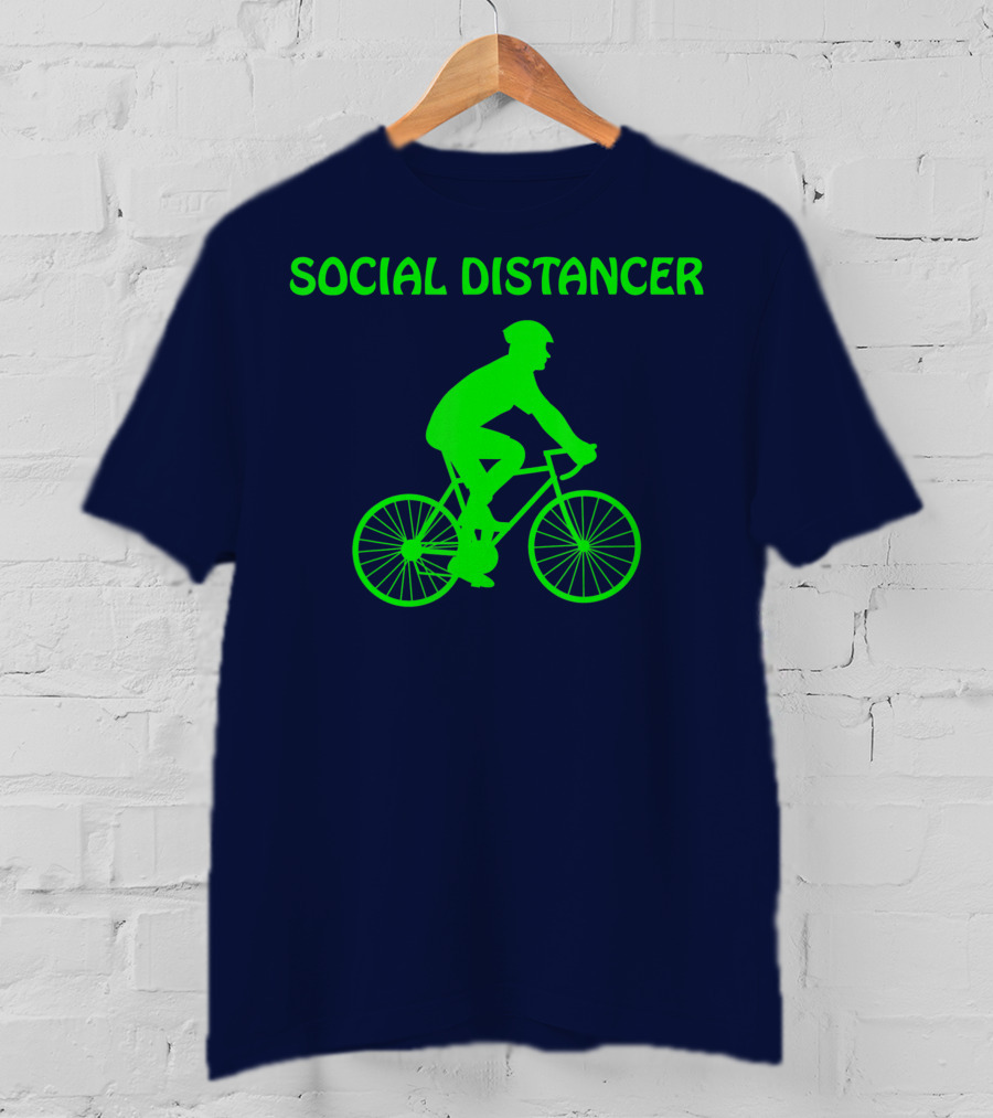 Social Distancer Bike Riding Cycling T-Shirt