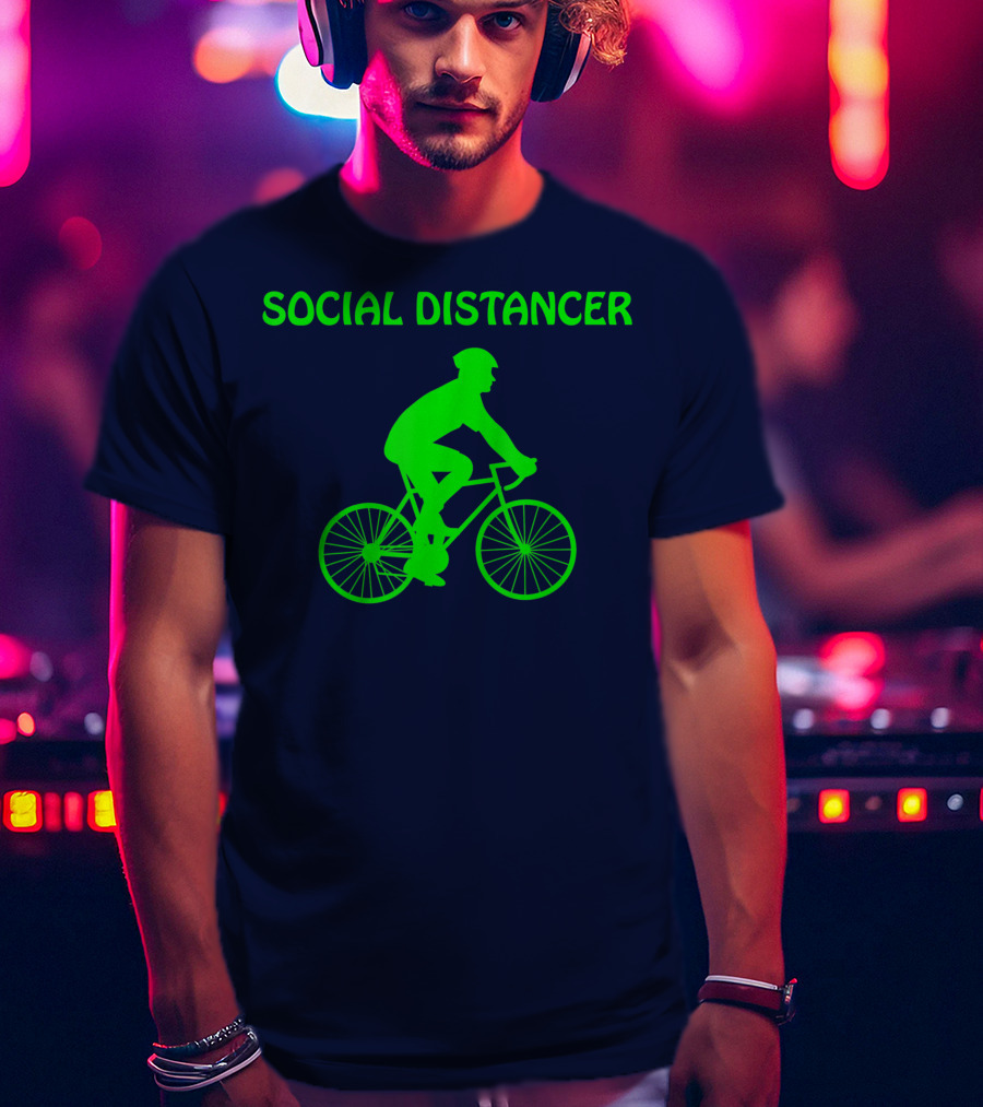 Social Distancer Bike Riding Cycling T-Shirt