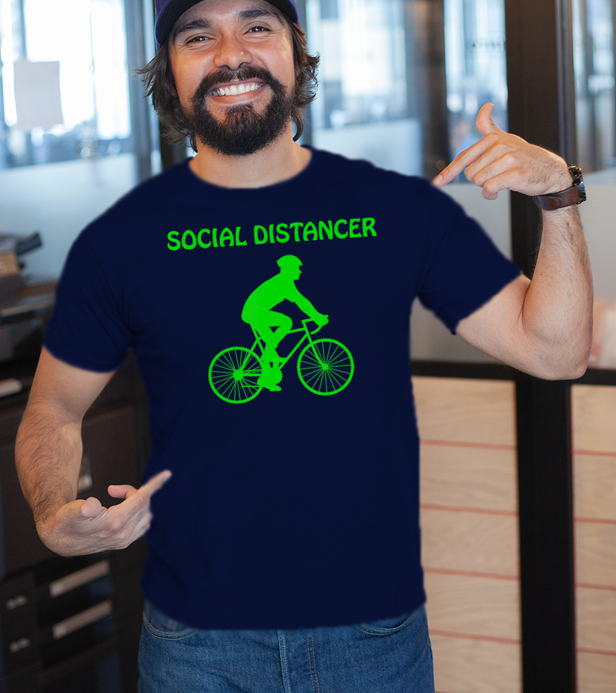 Social Distancer Bike Riding Cycling T-Shirt