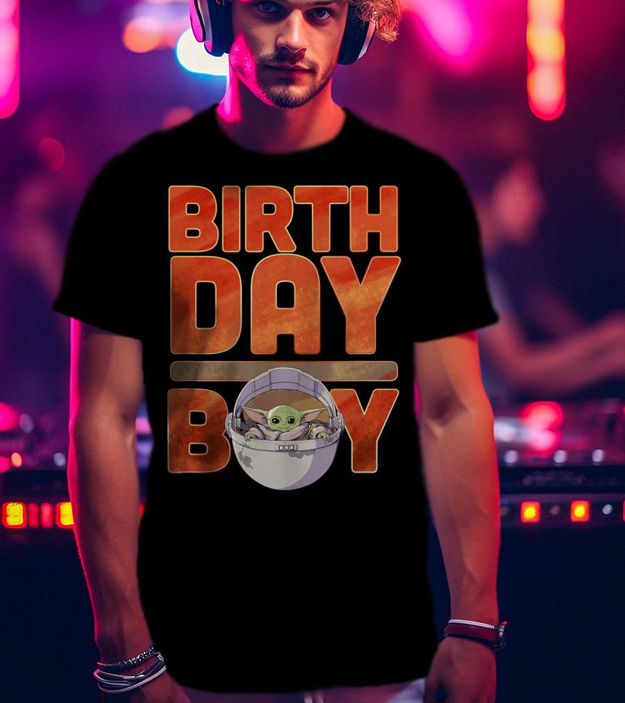 Star Wars Grogu Mandalorian Baby Yoda Birthday Boy T-Shirt