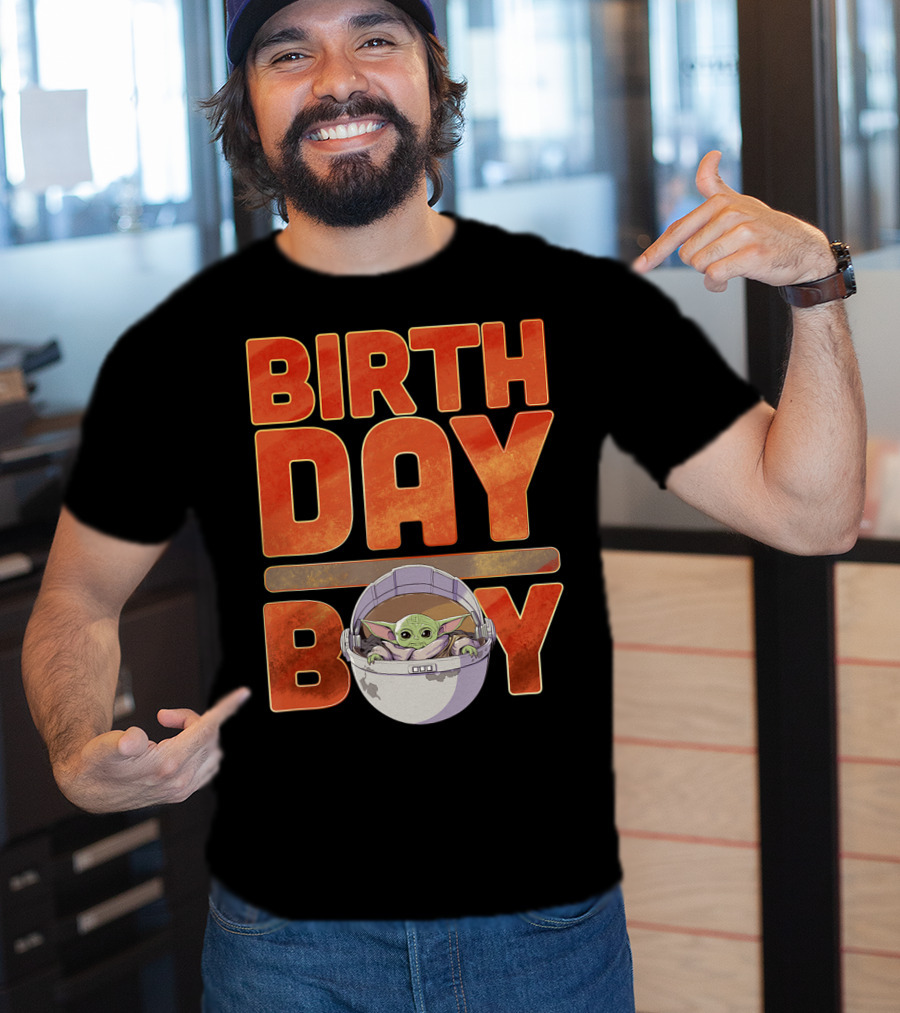 Star Wars Grogu Mandalorian Baby Yoda Birthday Boy T-Shirt