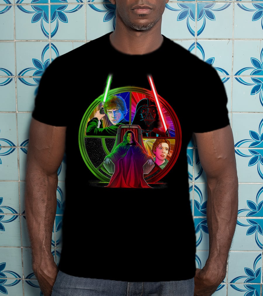 Star Wars Return Of The Jedi Exclusive Throne Room Luke Vader Emperor Leia T-Shirt