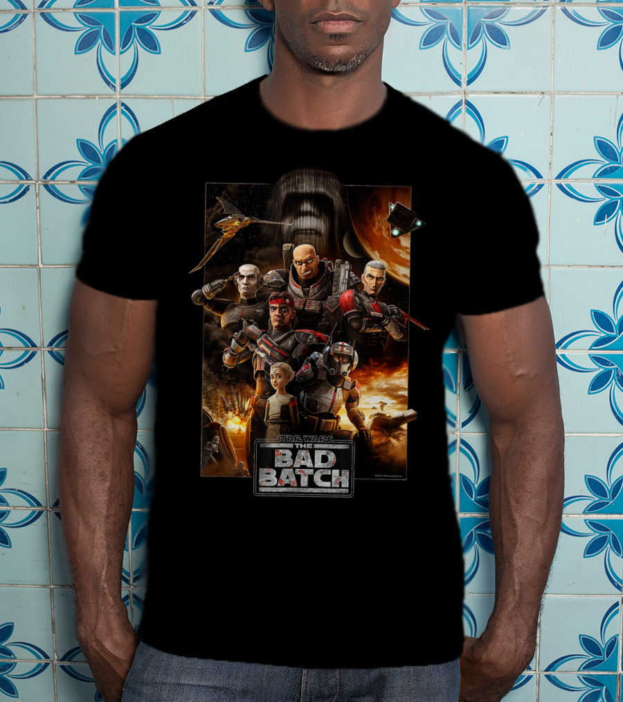 Star Wars The Bad Batch Series Cast Space Adventure T-Shirt