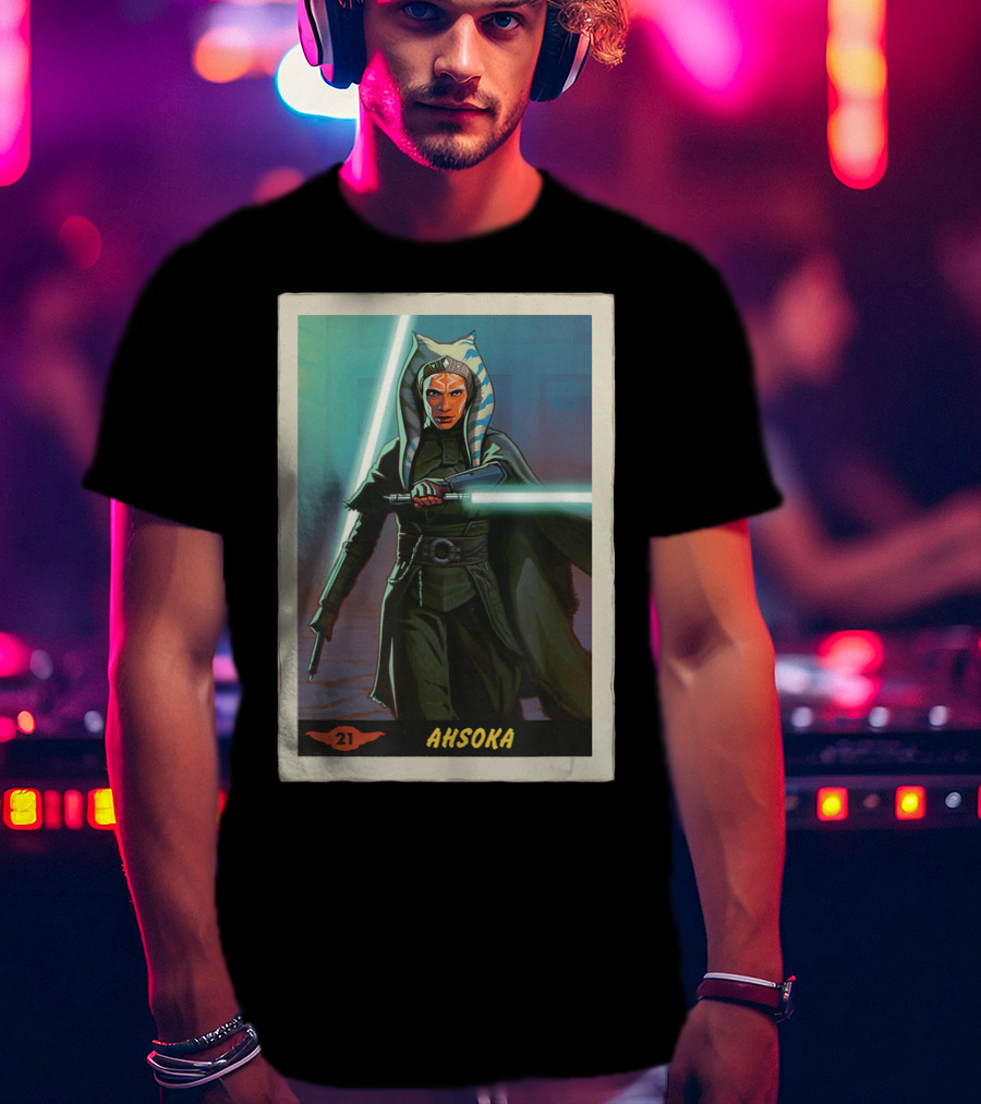 Star Wars Ahsoka Jedi Training Card The Mandalorian 21 T-Shirt