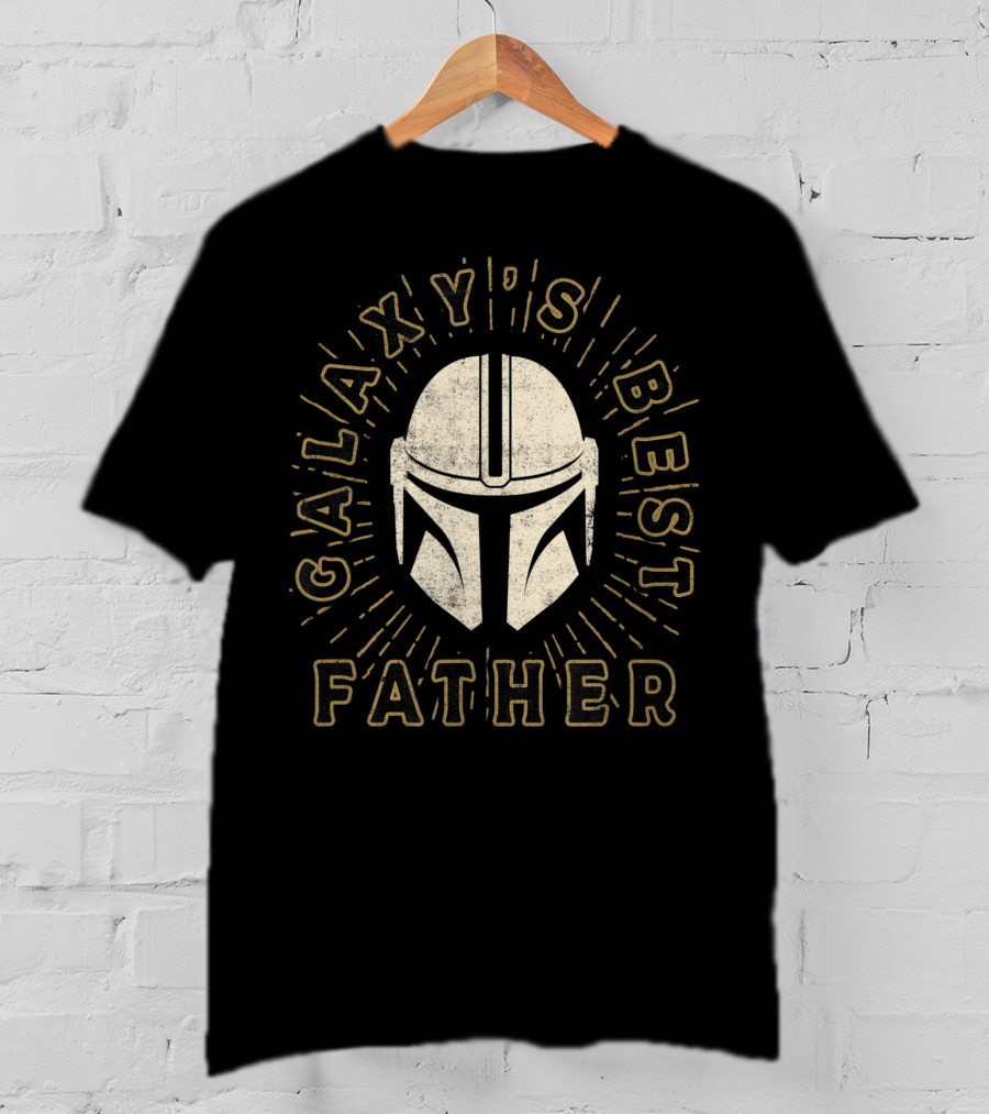 Galaxy's Best Father Star Wars The Mandalorian Helmet T-Shirt