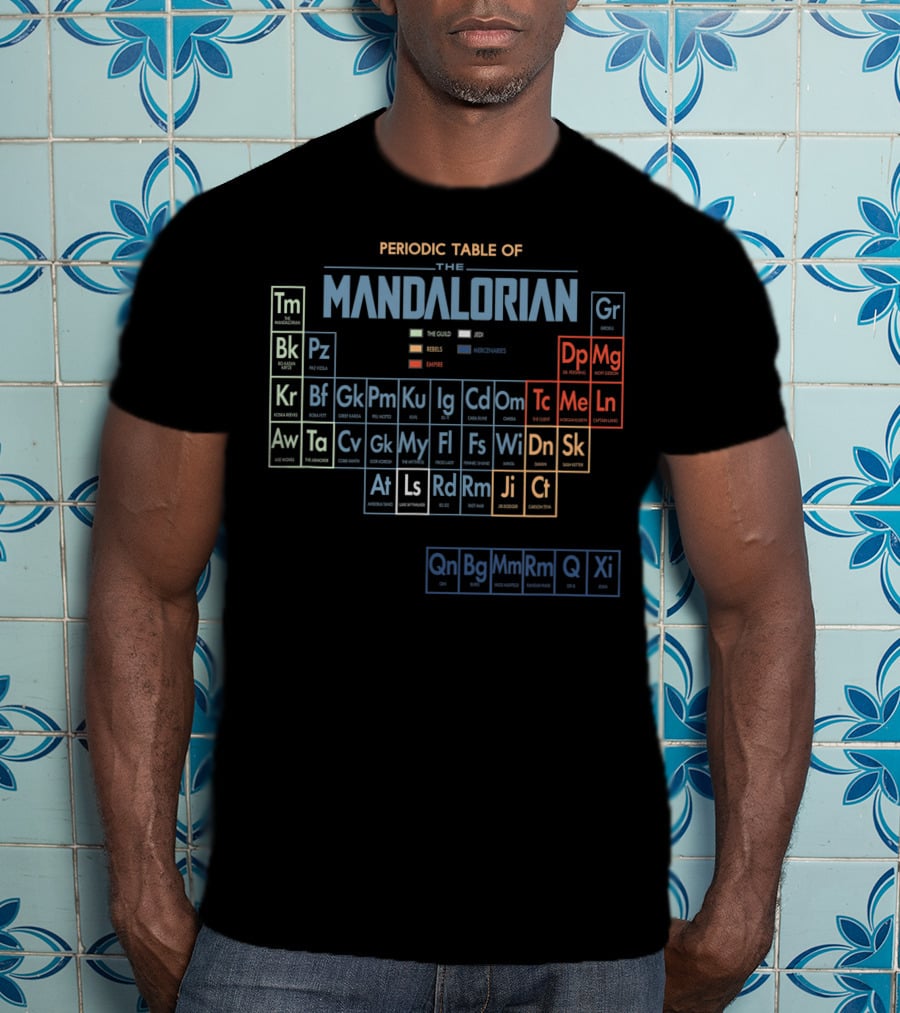 Periodic Table Of The Mandalorian Characters And Elements T-Shirt