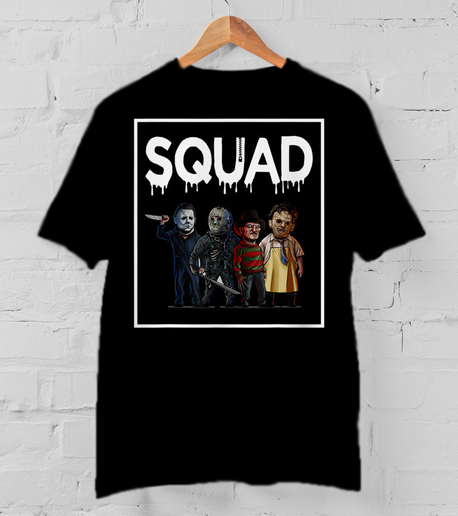 SQUAD Funny Halloween Costume Squad Horror T-Shirt