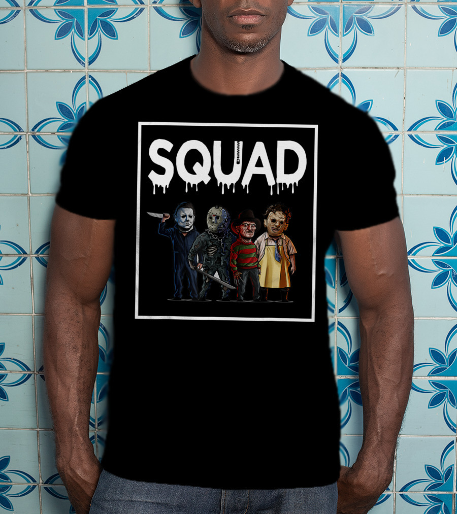 SQUAD Funny Halloween Costume Squad Horror T-Shirt