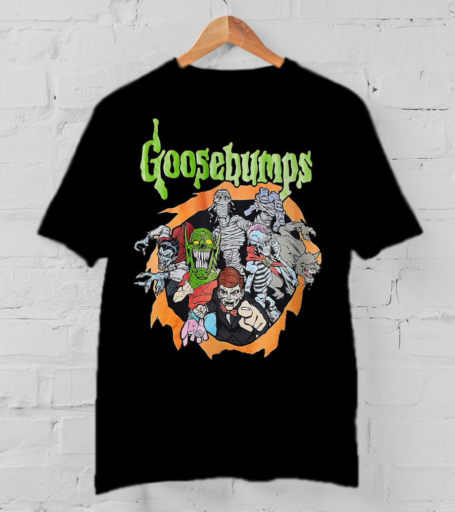 Goosebumps Monsters And Characters Frightening Horde Beware T-Shirt