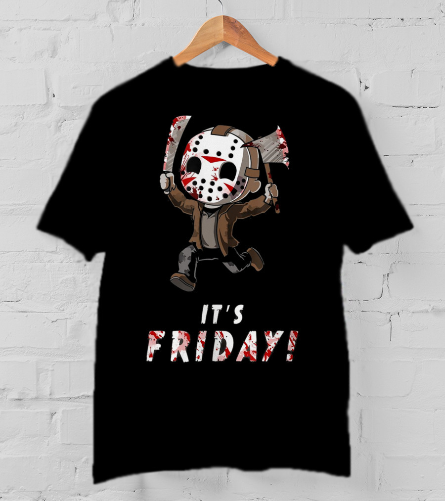 It's Friday Horror Movie Characters Spooky Friday T-Shirt