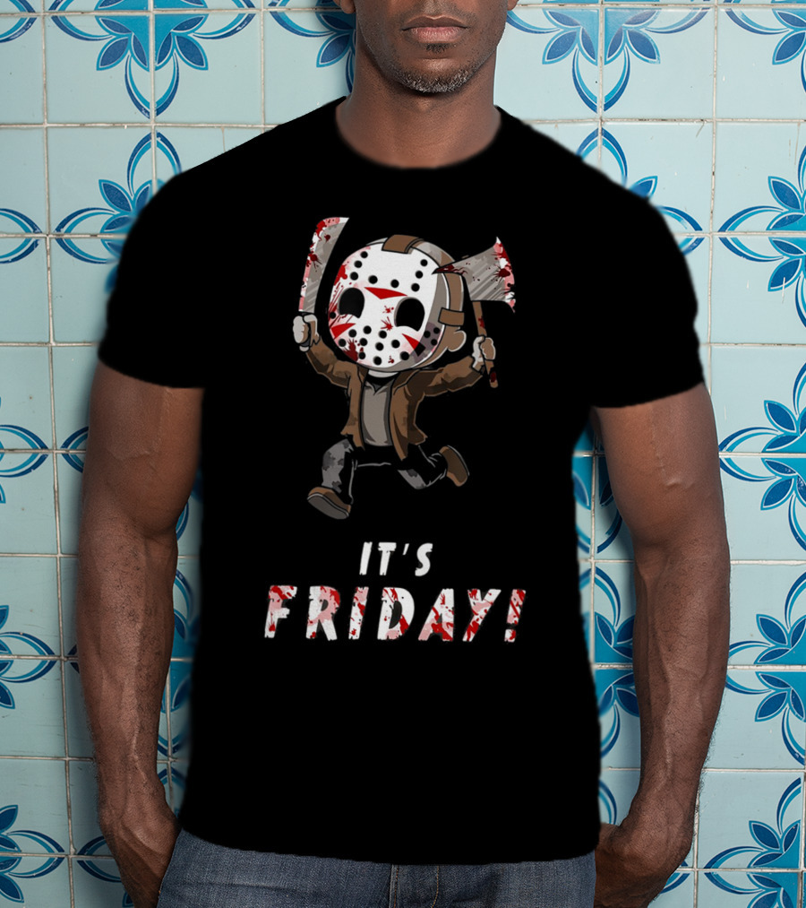 It's Friday Horror Movie Characters Spooky Friday T-Shirt