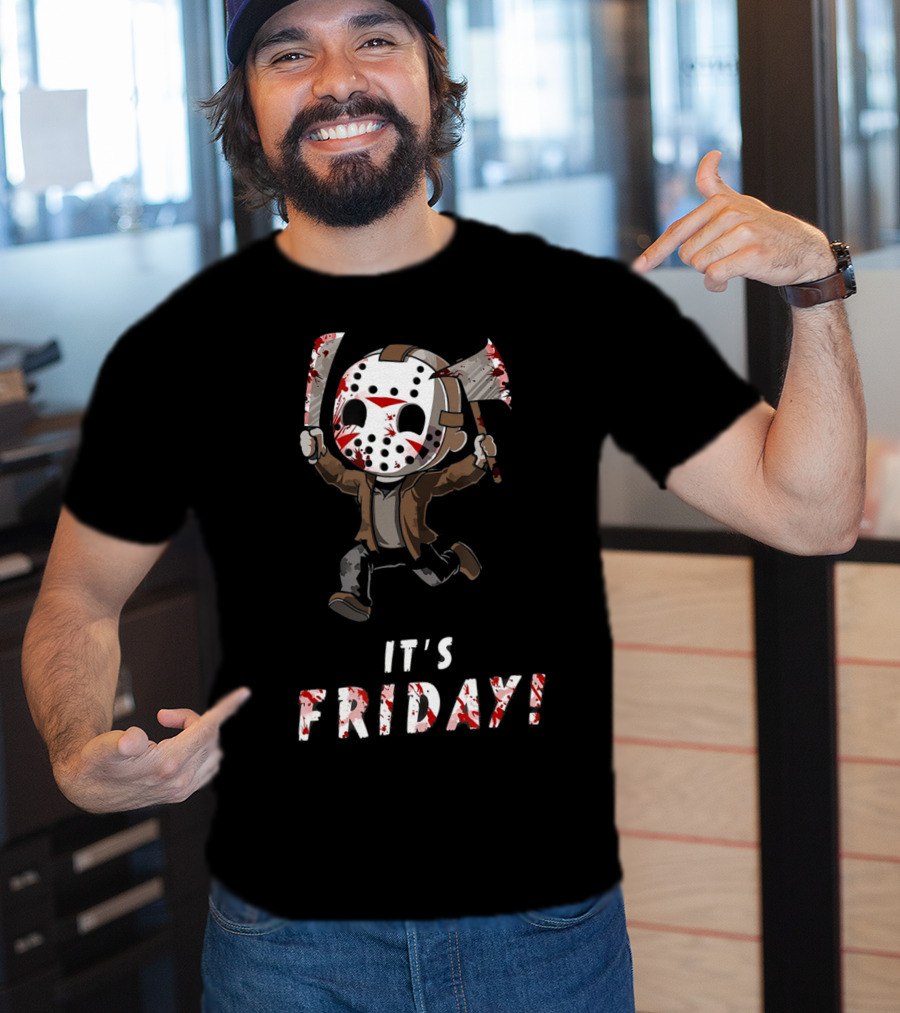 It's Friday Horror Movie Characters Spooky Friday T-Shirt
