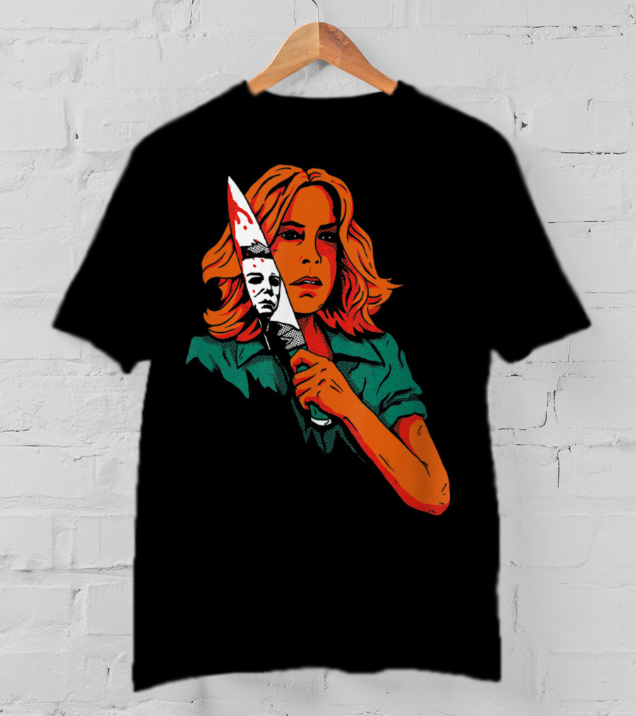 Halloween Horror Movie Girl Killer Mask 13th Knife T-Shirt