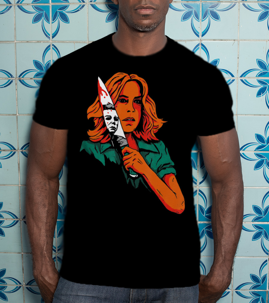 Halloween Horror Movie Girl Killer Mask 13th Knife T-Shirt
