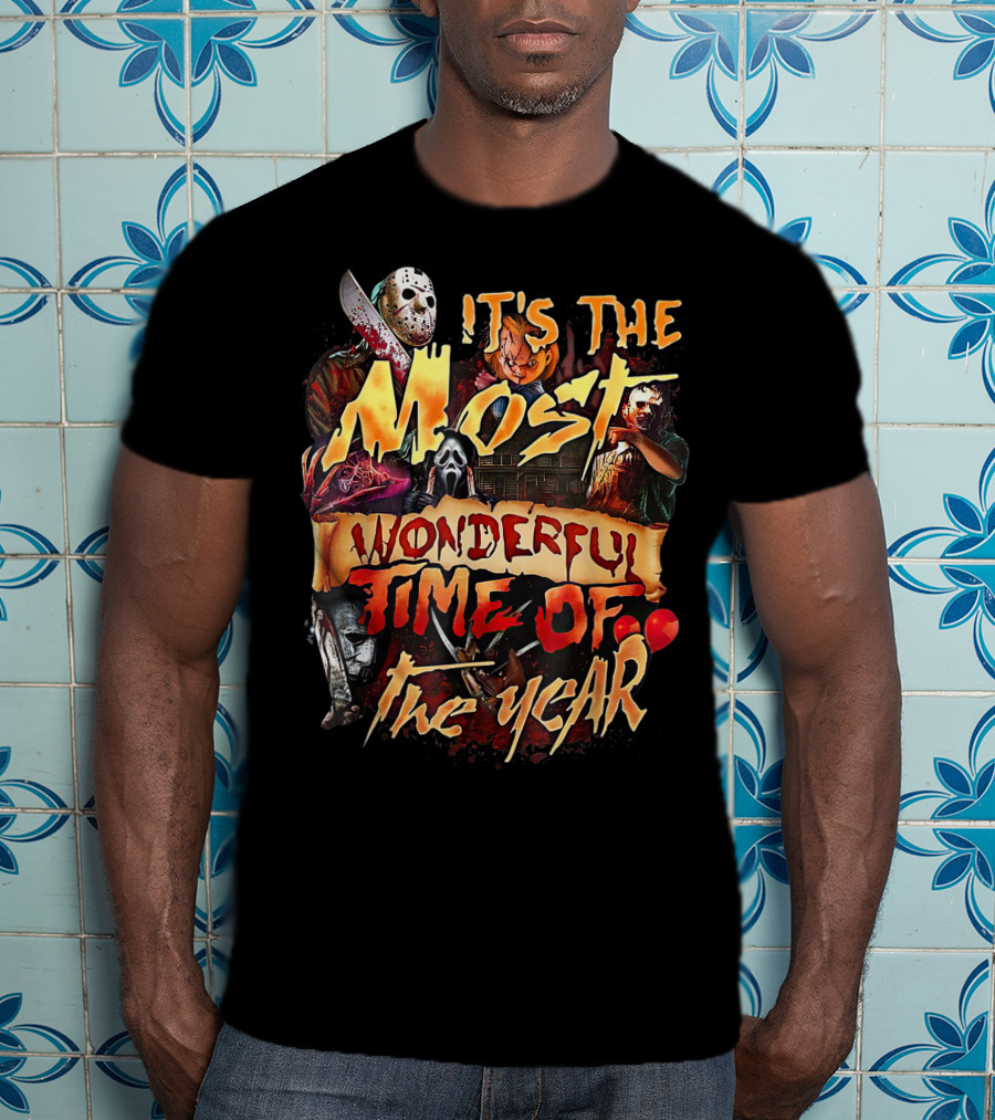 It's The Most Wonderful Time Of The Year Horror Icons Collage T-Shirt