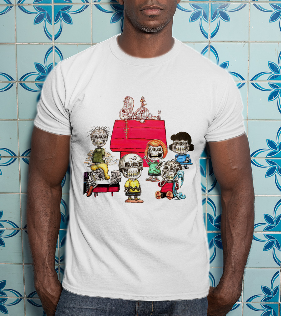 Snoopy Family Halloween Skulls Peanuts Gang T-Shirt