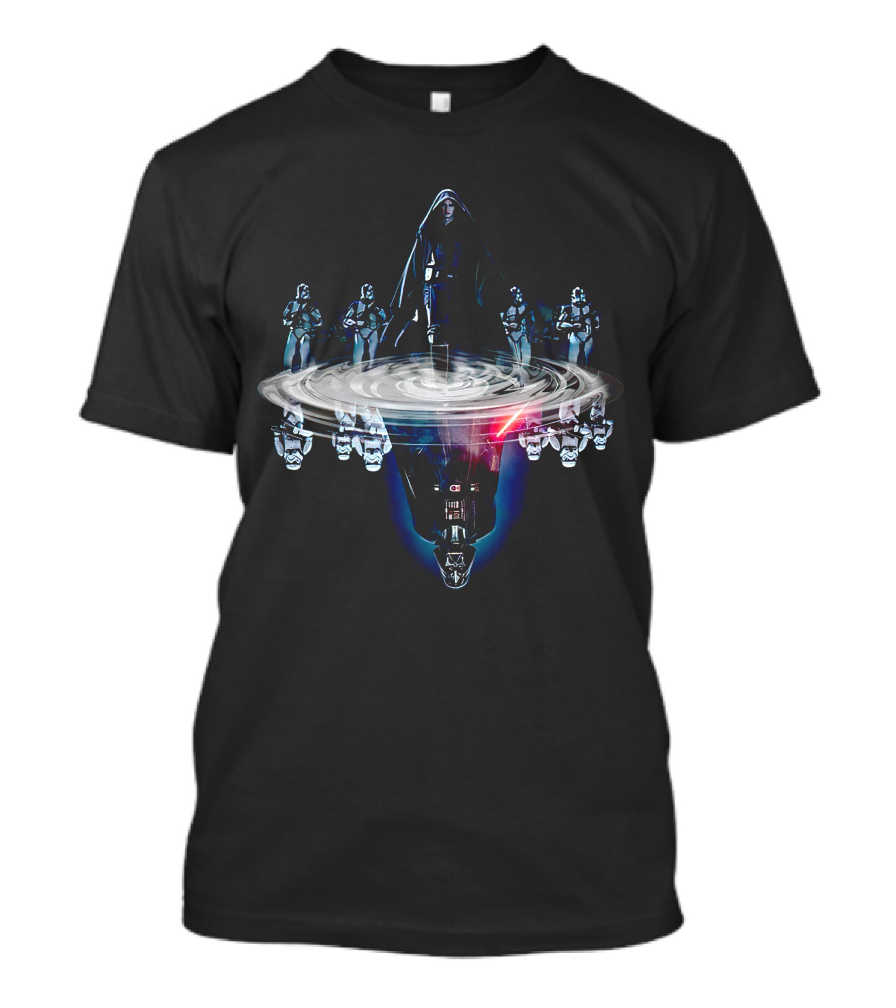 Darth Vader Anakin Skywalker Water Reflection Star Wars Clone Troopers T-Shirt