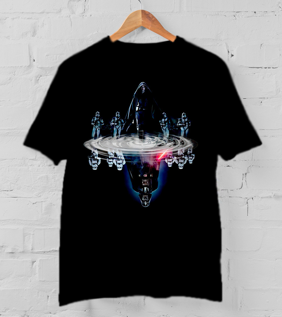 Darth Vader Anakin Skywalker Water Reflection Star Wars Clone Troopers T-Shirt
