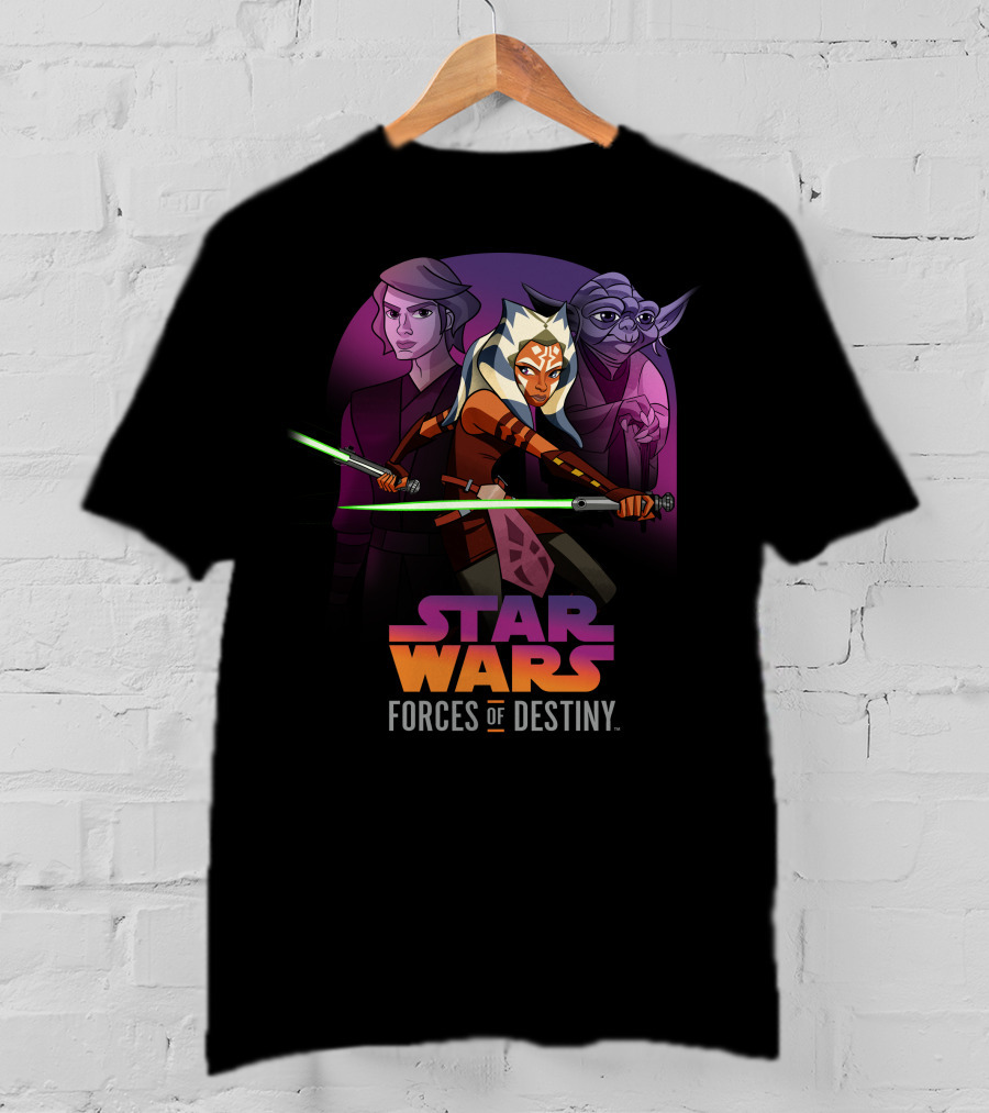Star Wars Forces Of Destiny Ahsoka Anakin Yoda Jedi Adventure T-Shirt