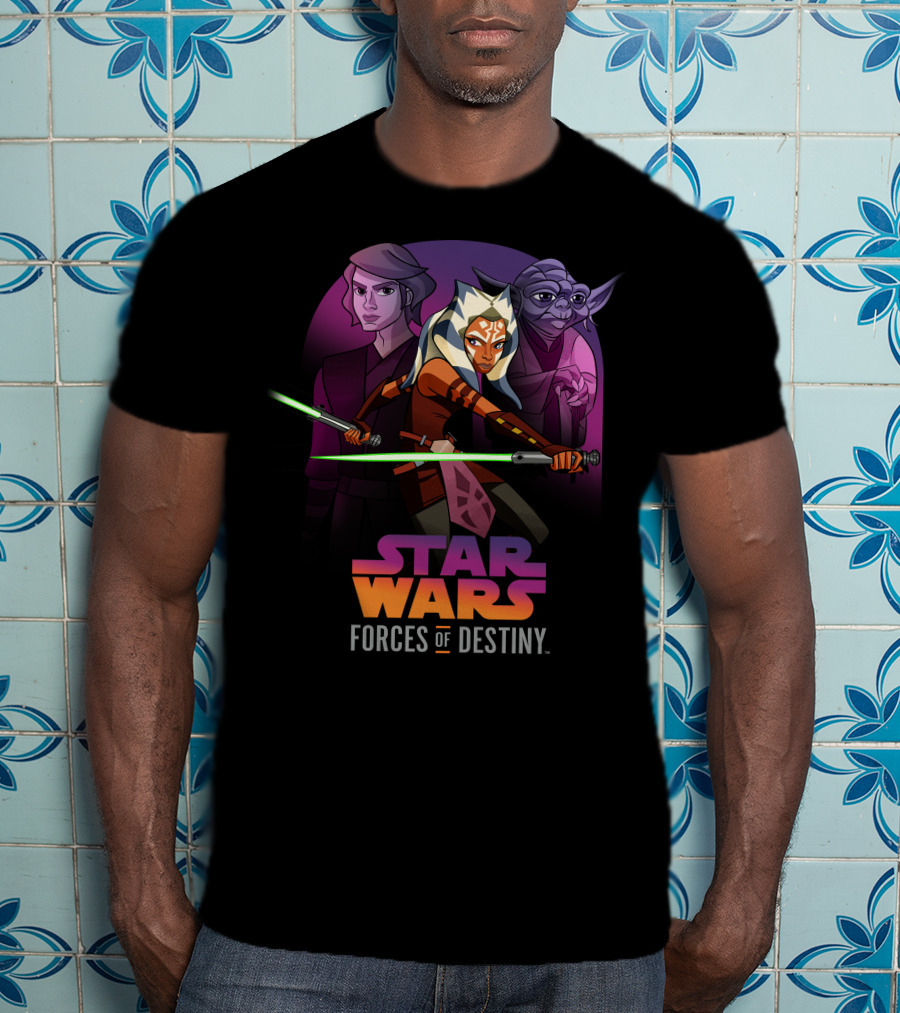 Star Wars Forces Of Destiny Ahsoka Anakin Yoda Jedi Adventure T-Shirt