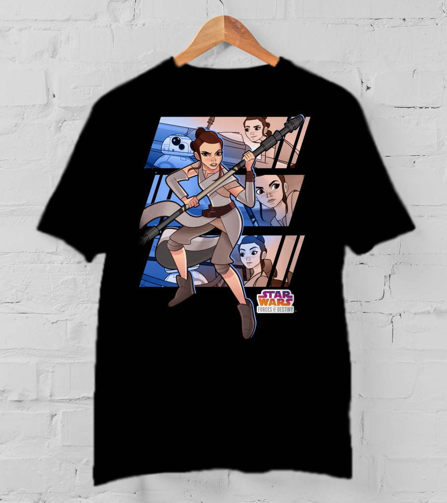 Star Wars Forces Of Destiny Rey And BB-8 Adventure Scenes T-Shirt