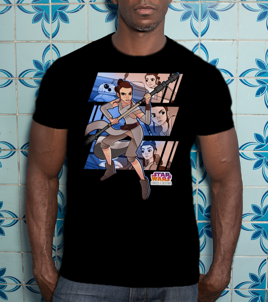 Star Wars Forces Of Destiny Rey And BB-8 Adventure Scenes T-Shirt
