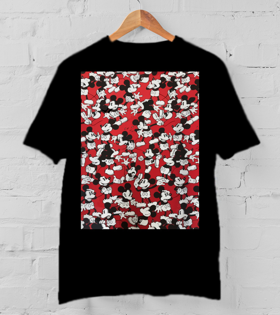 Mickey Mouse Classic Red And Black T-Shirt
