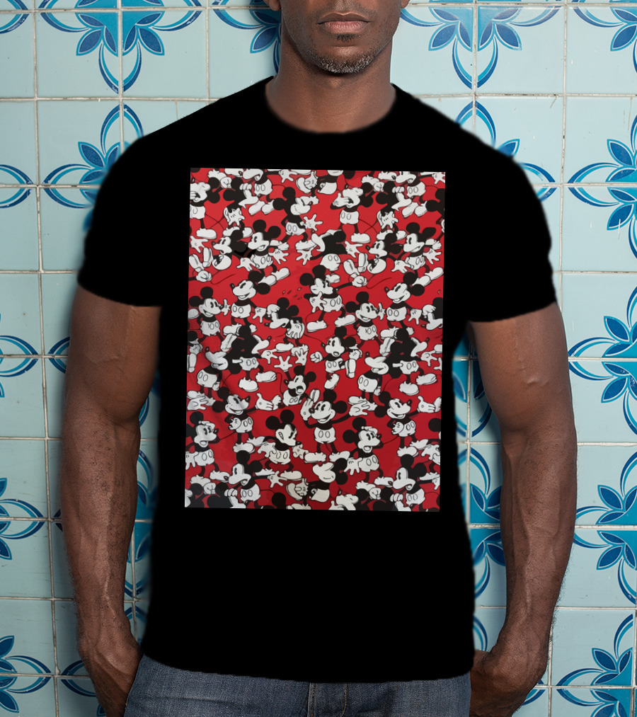 Mickey Mouse Classic Red And Black T-Shirt