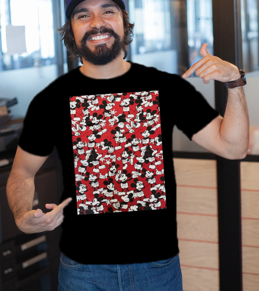 Mickey Mouse Classic Red And Black T-Shirt