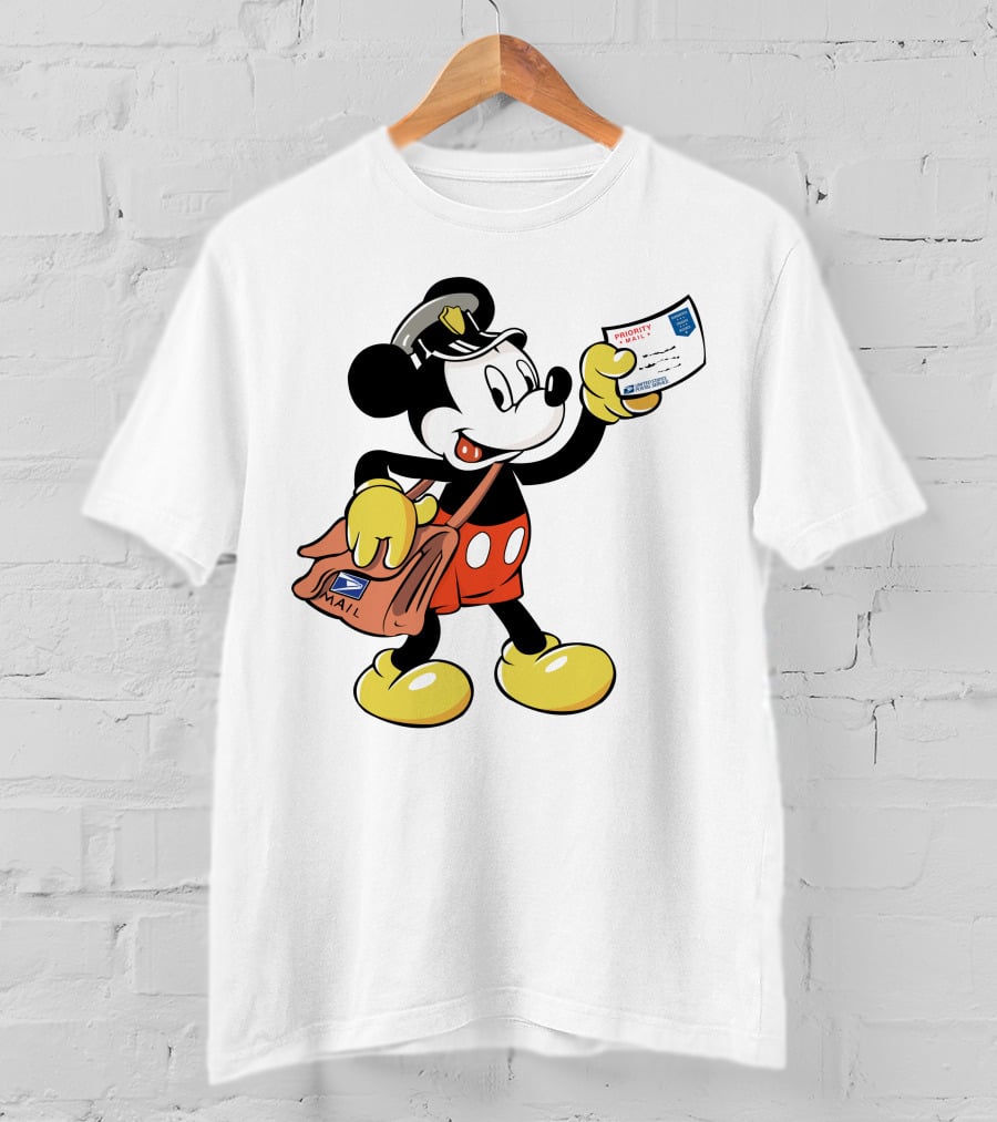 Mail Carrier Iconic Animation Character Postal Service Worker T-Shirt
