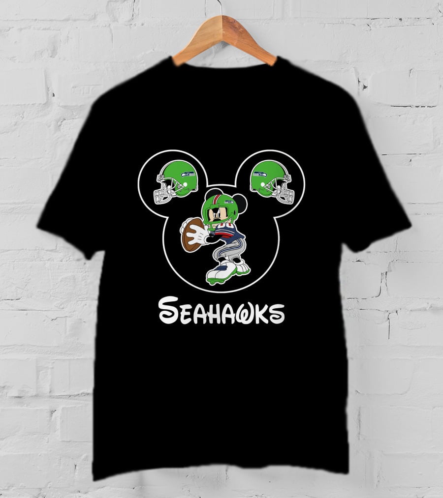 Mickey Mouse Seahawks Football Helmets T-Shirt