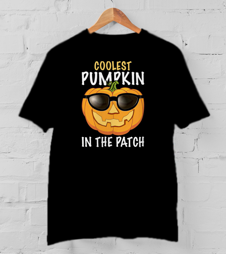 Coolest Pumpkin In The Patch Sunglasses Jack-o'-Lantern T-Shirt